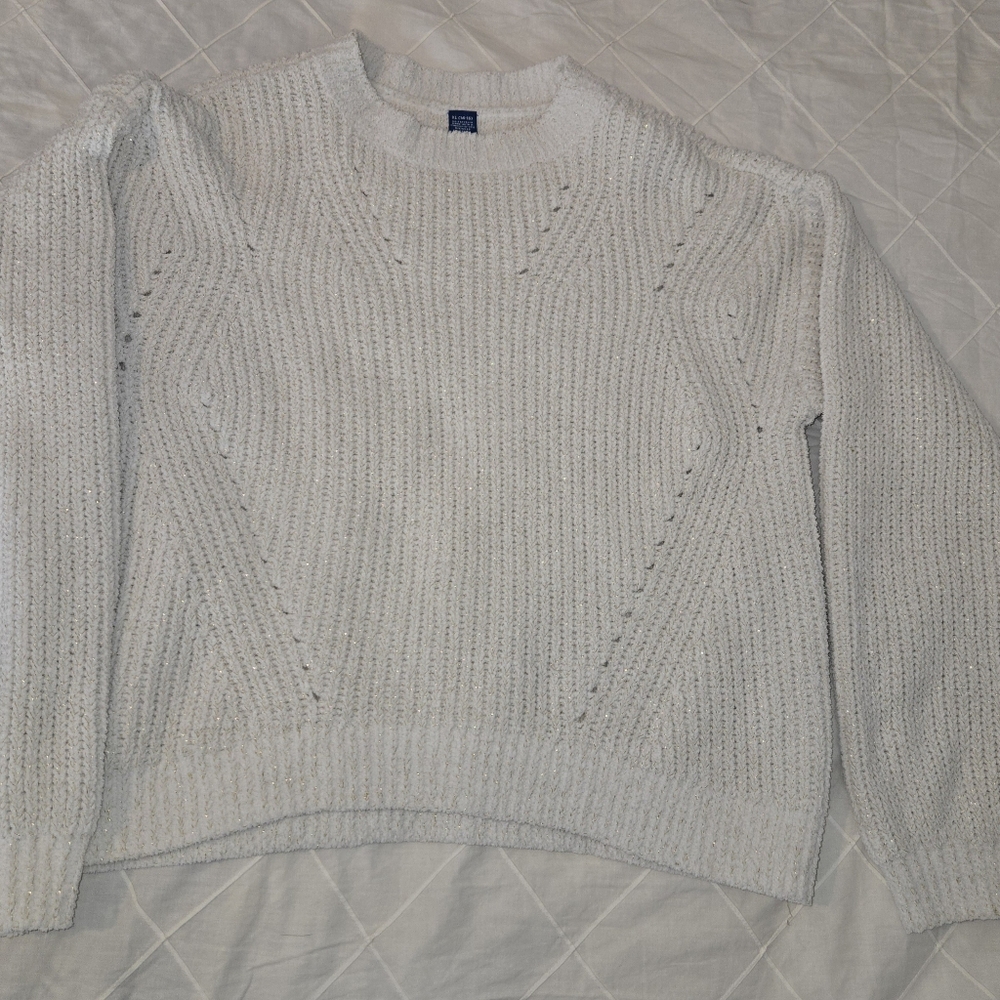 Old Navy girl's Cozy Knit Sweater in Cream